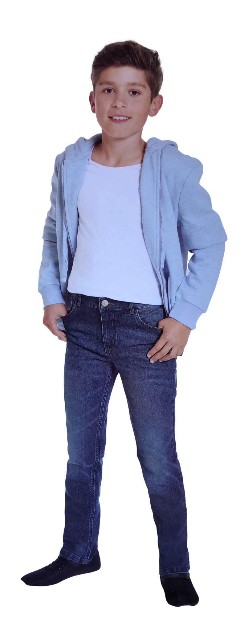 

Spodnie jeansowe dżinsowe dżins Jeansy *152