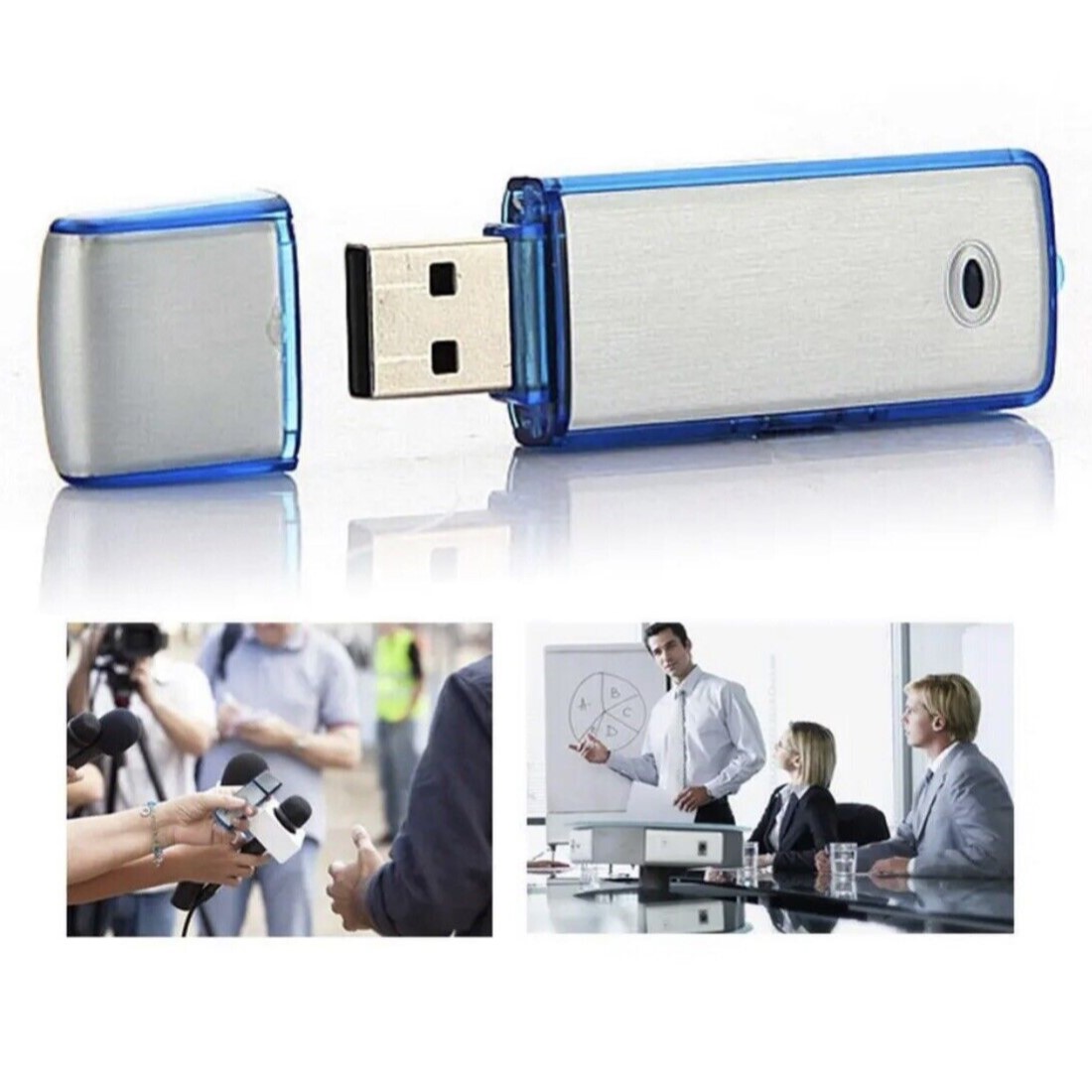 DYKTAFON szpiegowski PENDRIVE USB 8GB podsłuch Marka bez marki