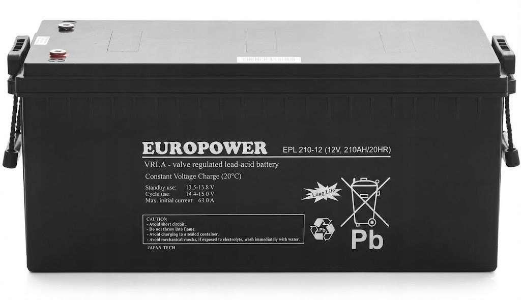 Akumulator 12V 210Ah Very Long Life bateria do automatyki przemysłu i Ups