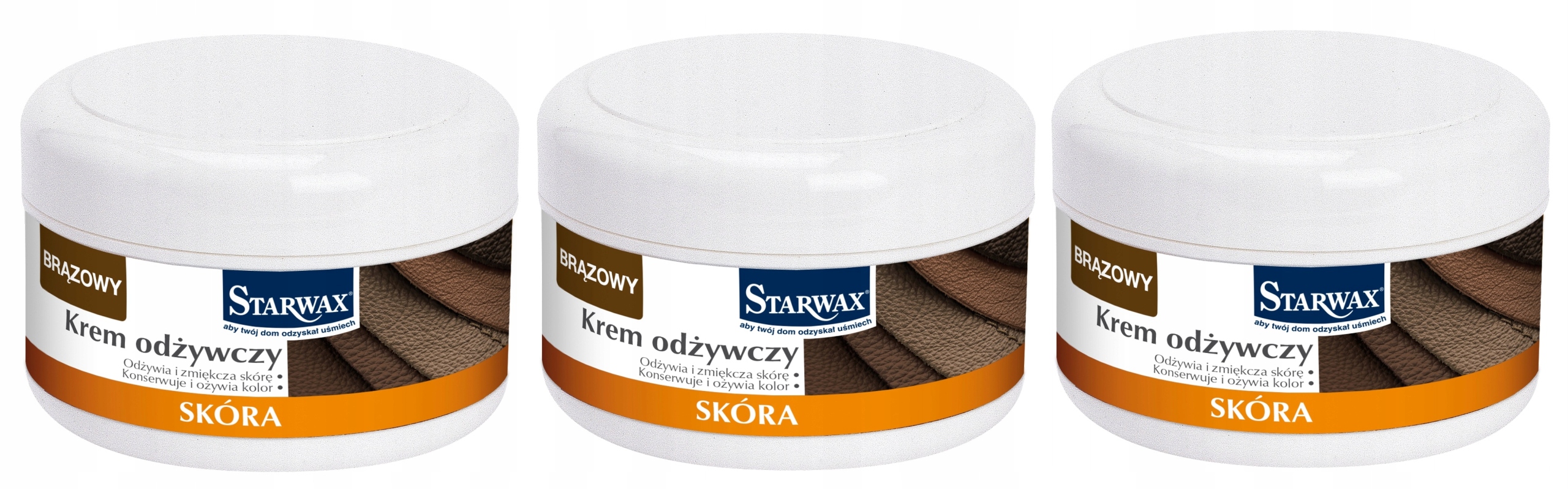 Levně 3x Starwax Výživný krém na kůži hnědý 43584