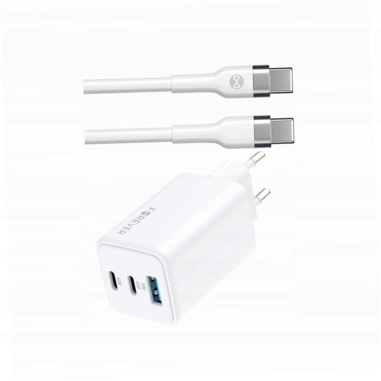 Szybka ładowarka GaN 65W 3 wejścia z długim kablem 2m do Honor 200 Lite 5G