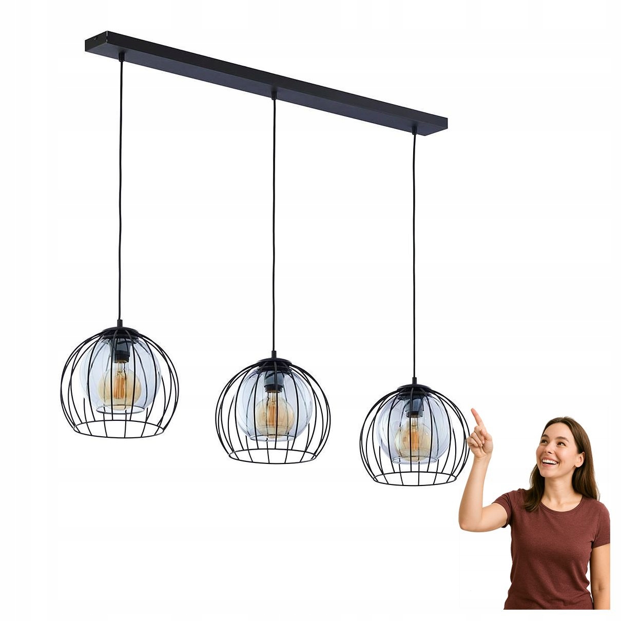 Závesná lampa Universo Black 4483 Tk Lighting