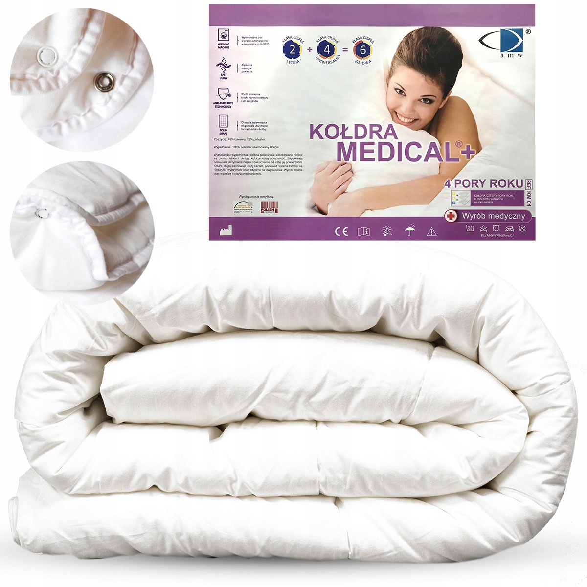 

Kołdra Medical 4 pory roku 140x200 Podwójna Amw