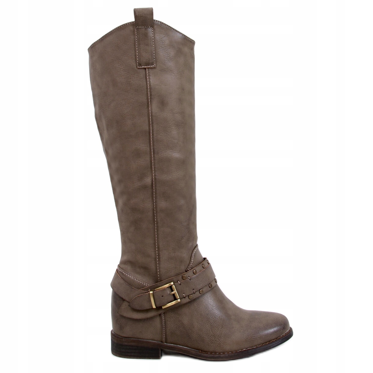 Kozaki na ukrytym koturnie Watson Khaki r.37