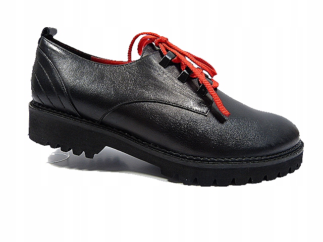 Dámské polobotky oxfordská kůže lico model šněrovací dámské boty Karino 37