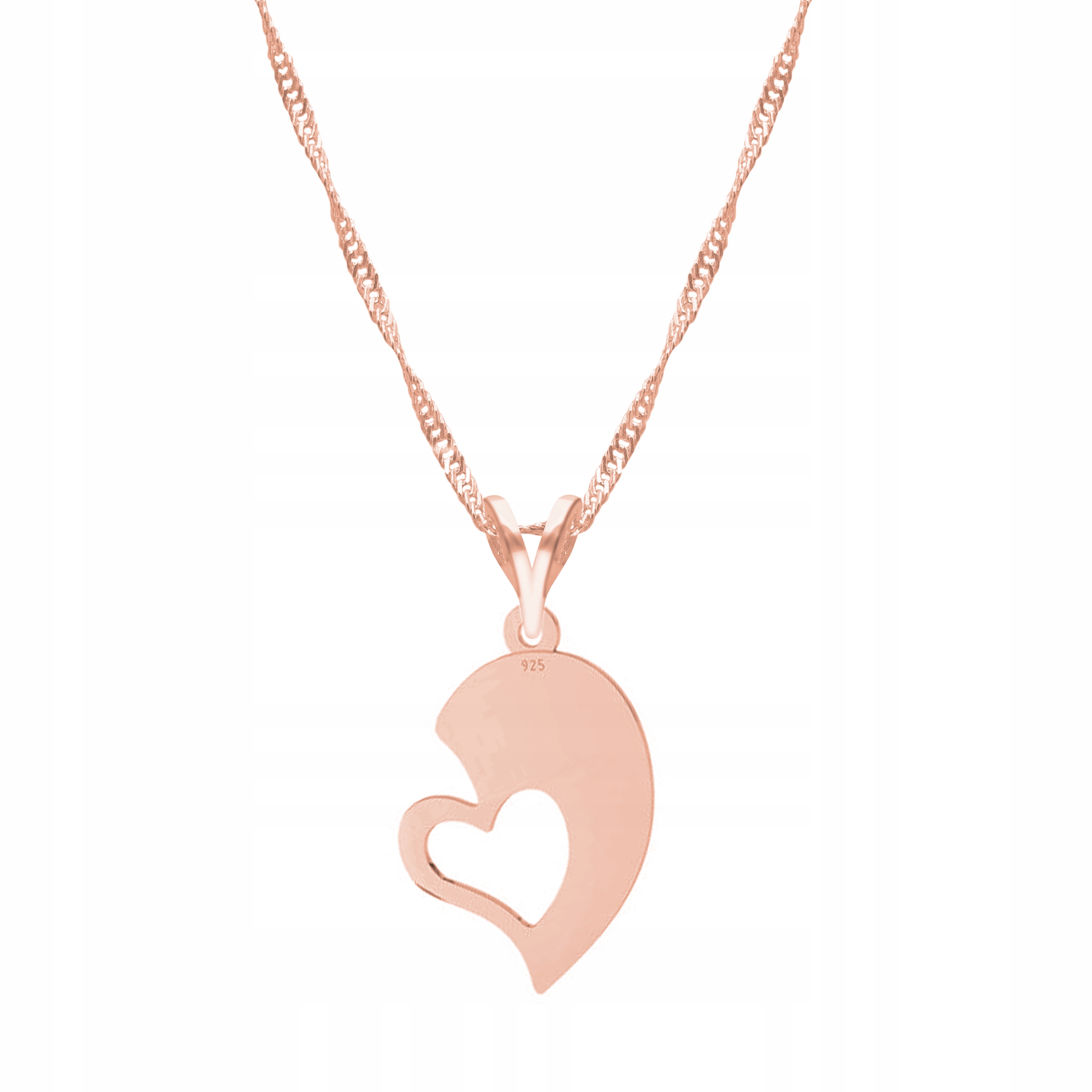 Řetízek zlatý náhrdelník 925 Zlomená Srdíčka