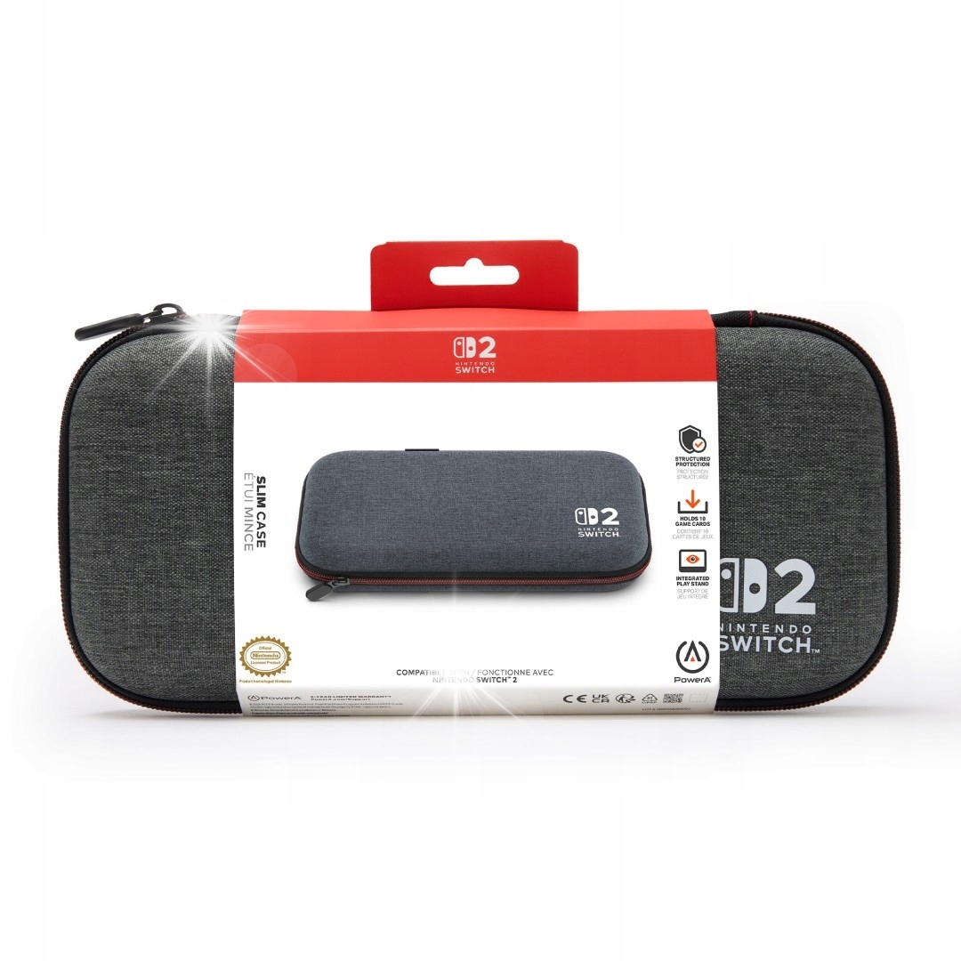 PowerA Licencjonowane Etui na konsole Nintendo SWITCH 2 - Szare - SWITCH2