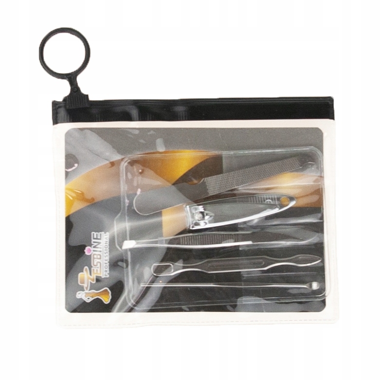 

Zestaw Do Paznokci w etui manicure pilniczek cążki