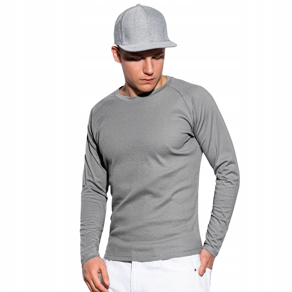 

Longsleeve męski bez nadruku L119 szary XXL