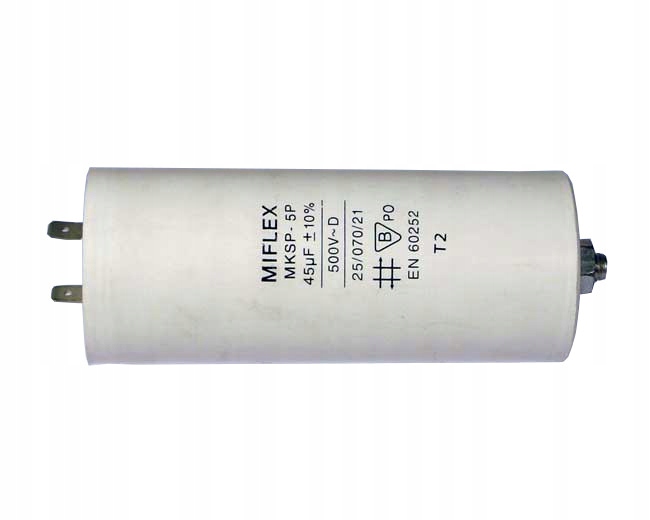 Kondensator rozruchowy, silnikow Miflex 45uF MKSP-5