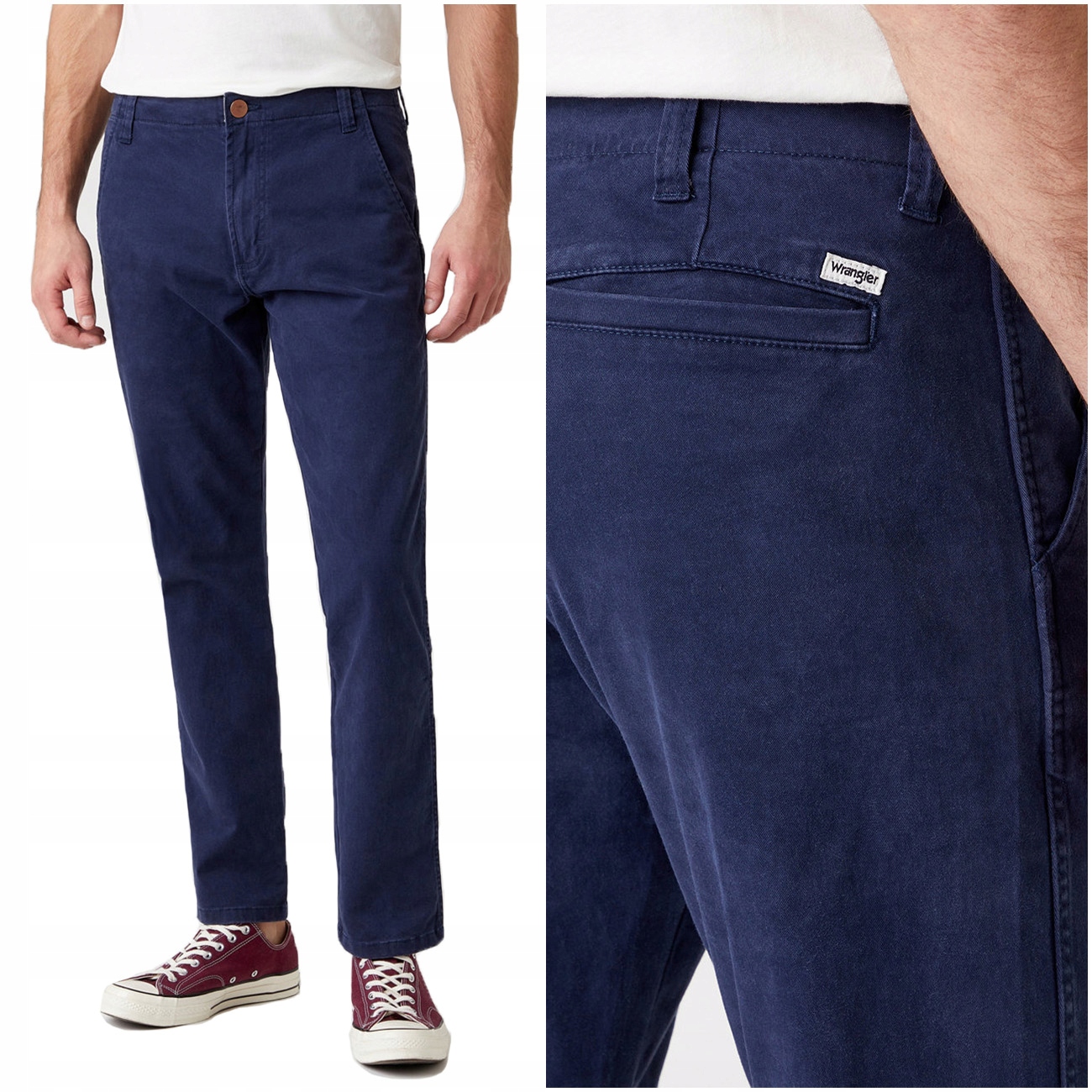 

Wrangler Chino Męskie Spodnie Materiałowe W34 L34