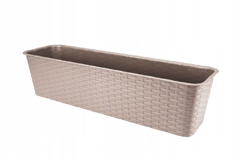 

Doniczka Skrzynka Balkonowa Beżowa Rattan 60CM