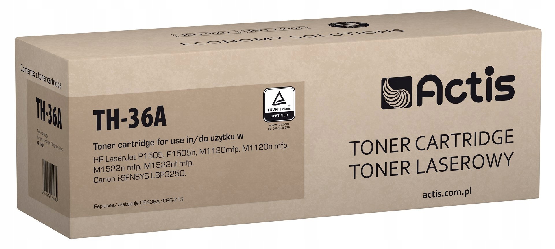 Actis TH-36A Toner (zamiennik Hp 36A CB436A, Canon CRG-713; Standard; 2000