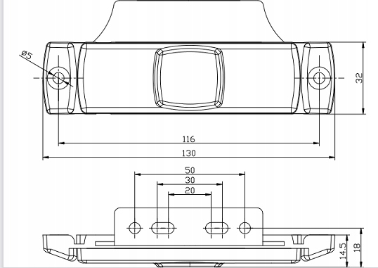 Lampa obrysowa LED PRZEDNIA BIAŁA FT-017B FRISTOM Typ samochodu Samochody osobowe Samochody dostawcze Samochody ciężarowe