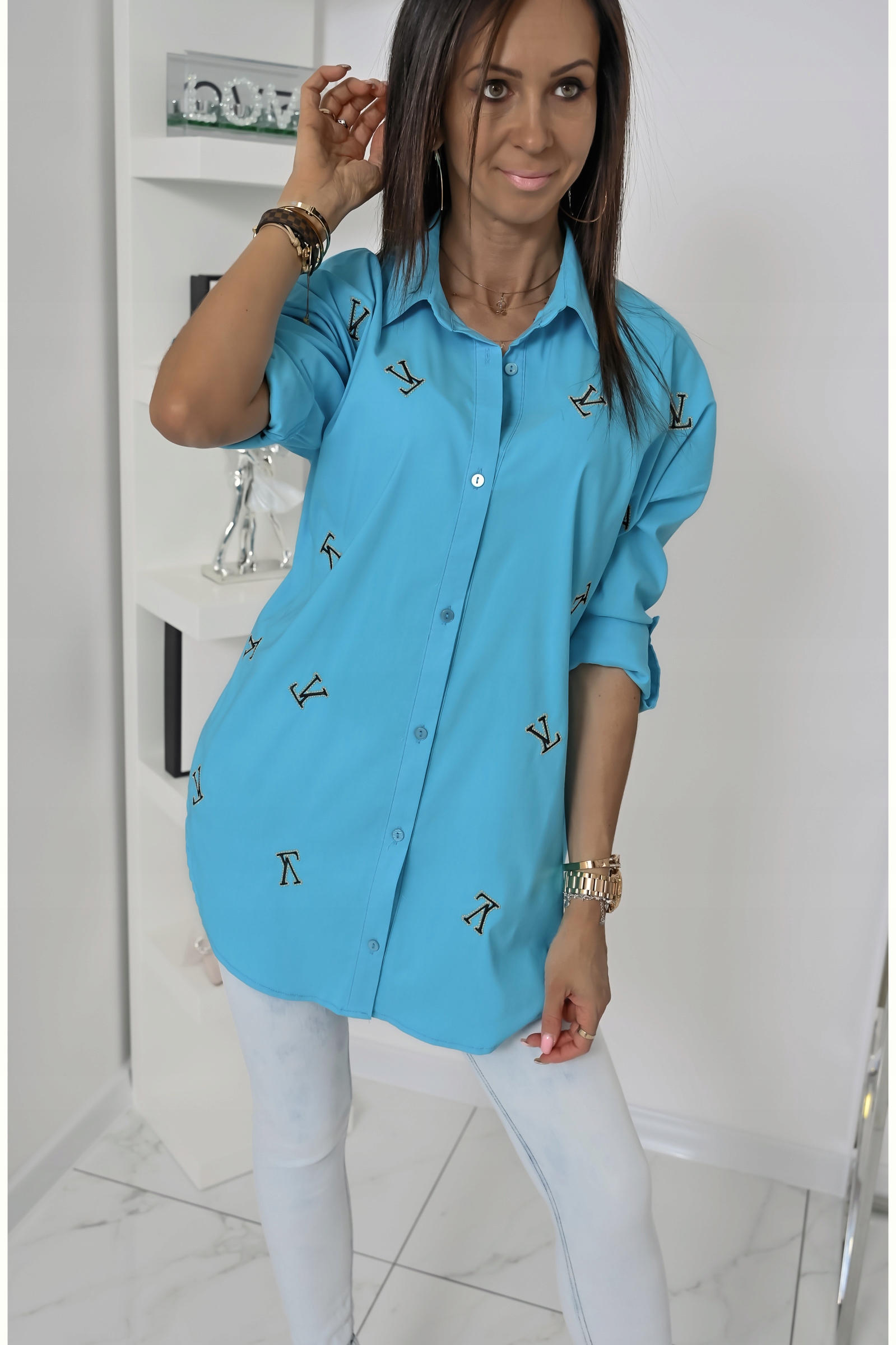 CASUALOWA KOSZULA OVERSIZE EMMELINE! WZ.11 S Rozmiar S