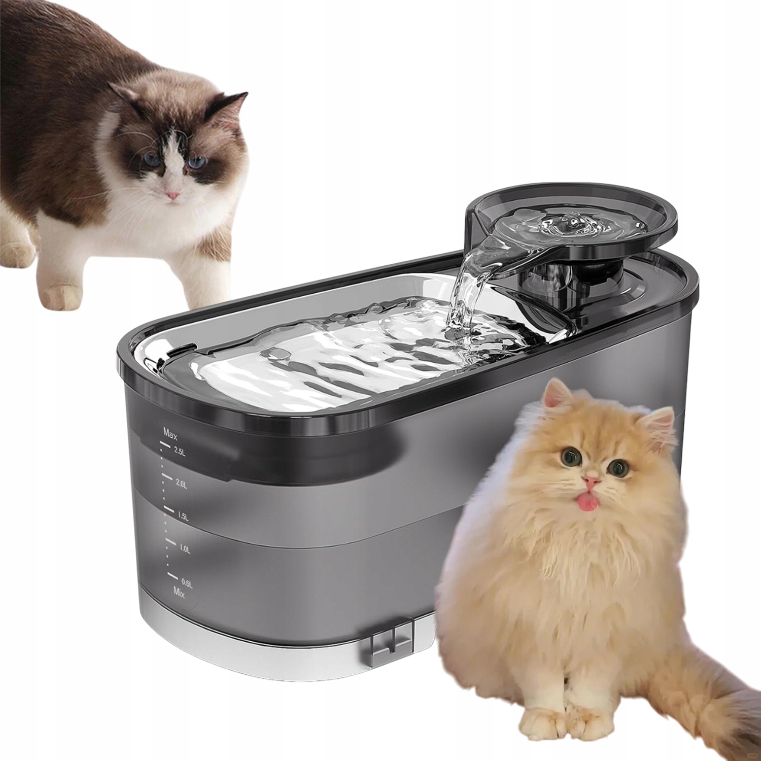 Levně Fontána Pro Psa A Kočku Automatická 2.5L Tichý Uhlíkový Filtr Pro Malé Psy