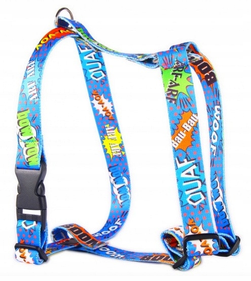 Levně Matteo Postroj Guard 30 mm graffiti modrý