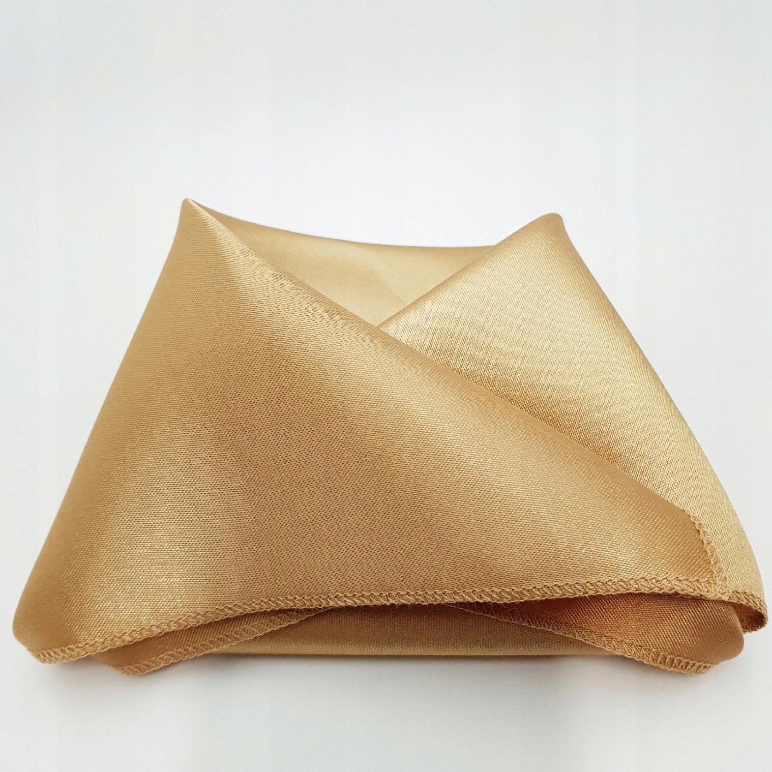 STARE ZŁOTO- BEŻ POSZETKA W POŁYSKU CHUSTECZKA Model GŁADKA JEDNOLITA