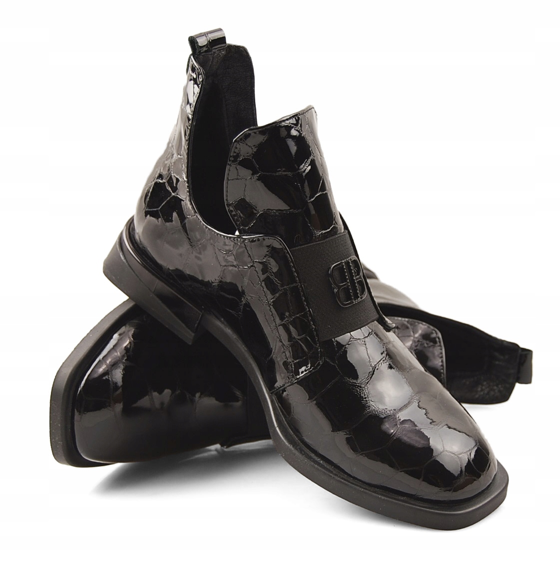 BOCCATO 049.1739 CZARNE SKÓRZANE BOTKI r.37 Rozmiar 37