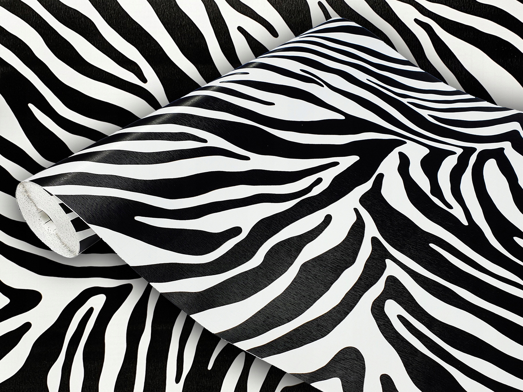 Samolepicí nábytková dýha Vzor Zebra Bílo-černá Fólie 45x15 m