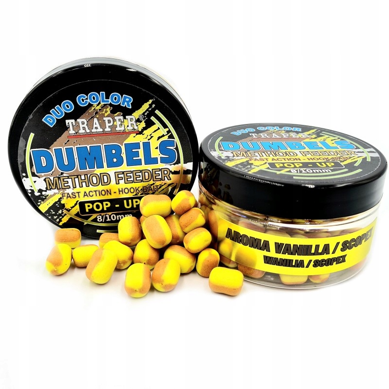 Przynęta Method Feeder Dumbels Traper Duo Pop-Up Wanilia/Scopex 8mm 30g