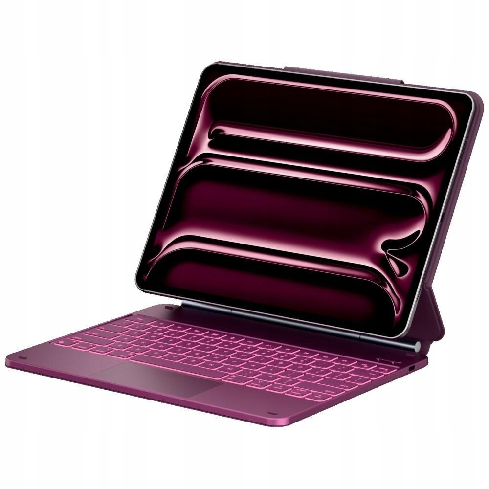 Etui Typecase Edge z klawiaturą do iPad Air 13" 2024/2025 malinowy