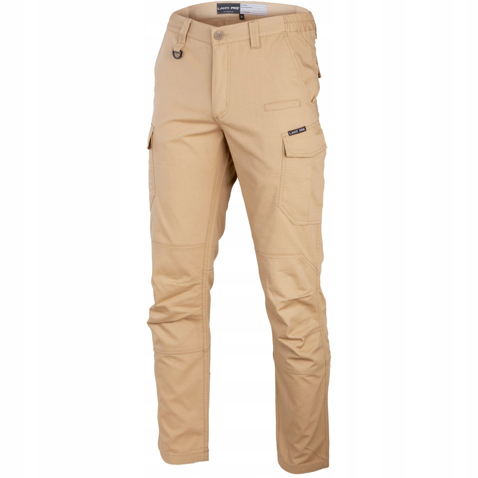 Spodnie męskie bojówki Lahti Pro beżowe robocze slim fit L40521 M