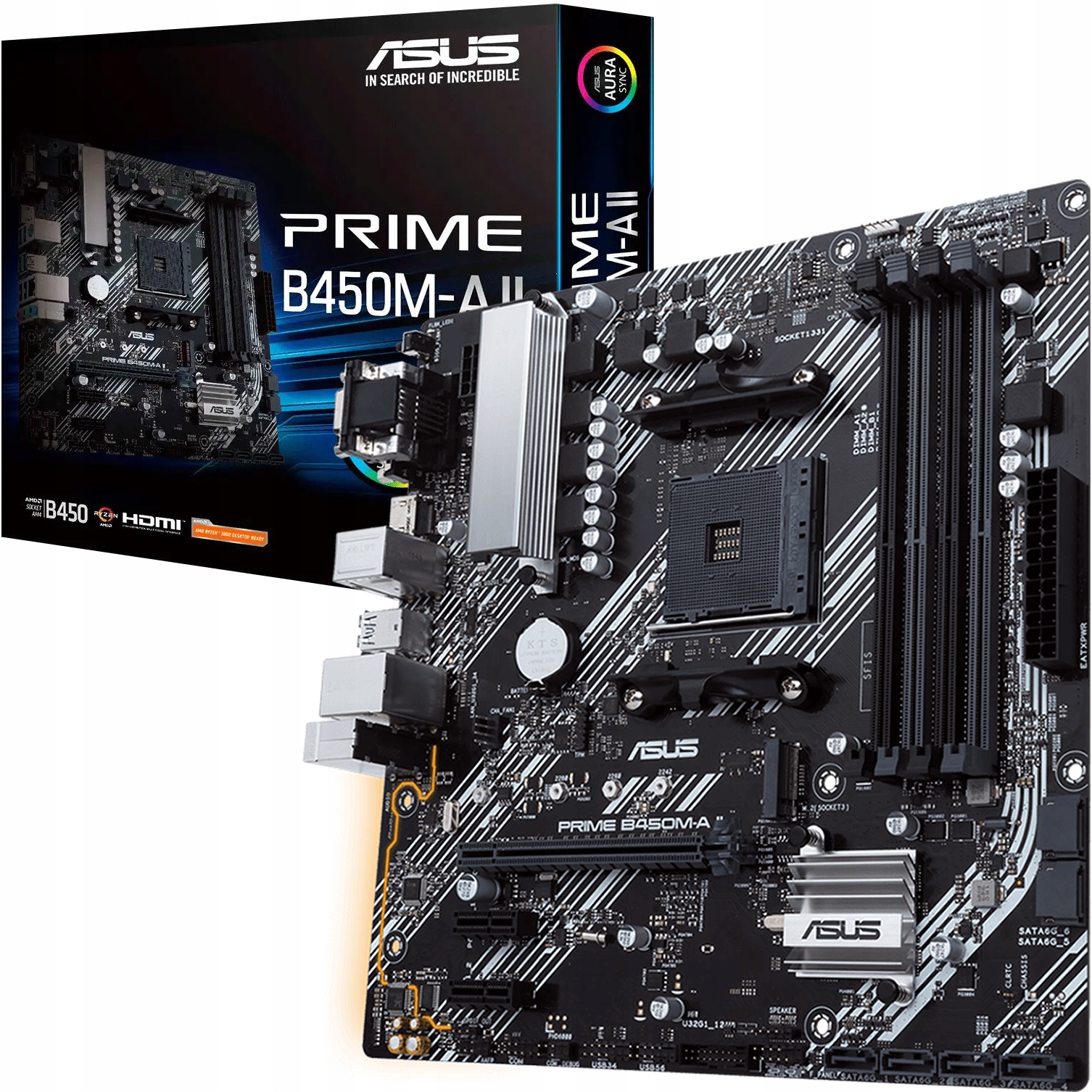 Płyta główna Asus Prime B450M-A II Socket AM4 4X DDR4 M.2 NVMe m-ATX Pc
