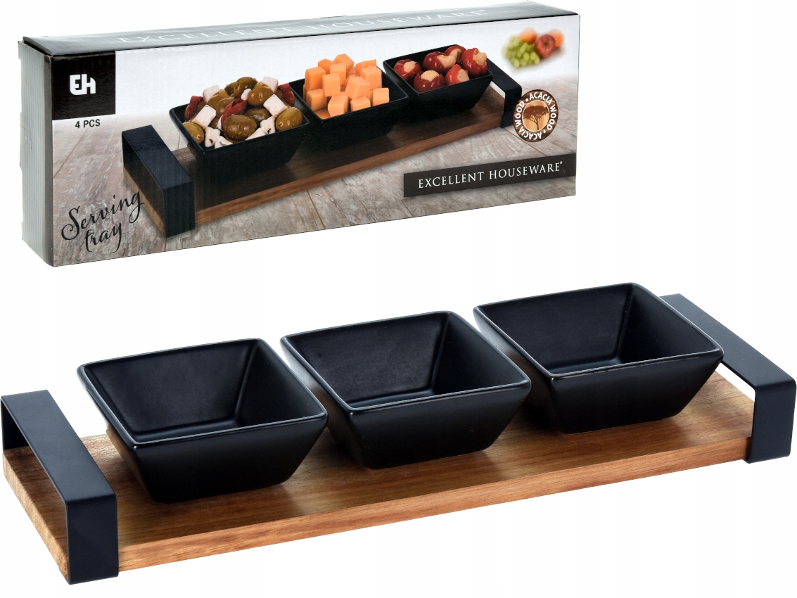 

Miseczki do Dipów Sosów Przekąsek 3 sztuki Taca