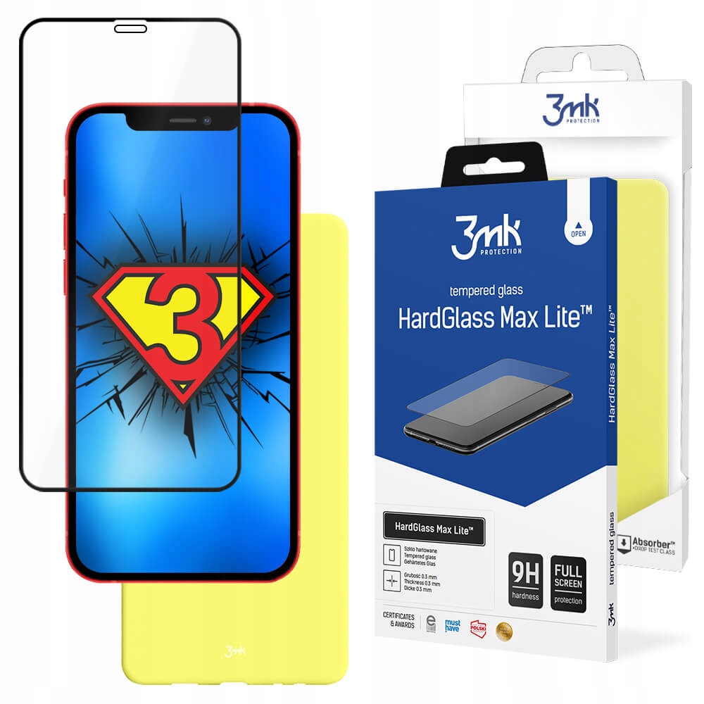 

Żółte Etui Case 3mk do iPhone 12 / 12 Pro + Szkło