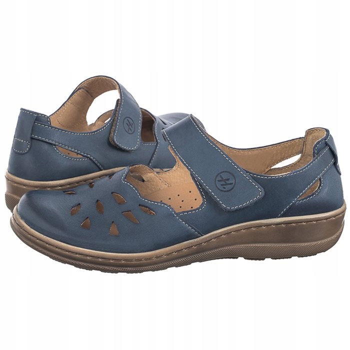 Dámské boty Polobotky Obuv na suchý zip Helios Tmavě modrá 4043 042