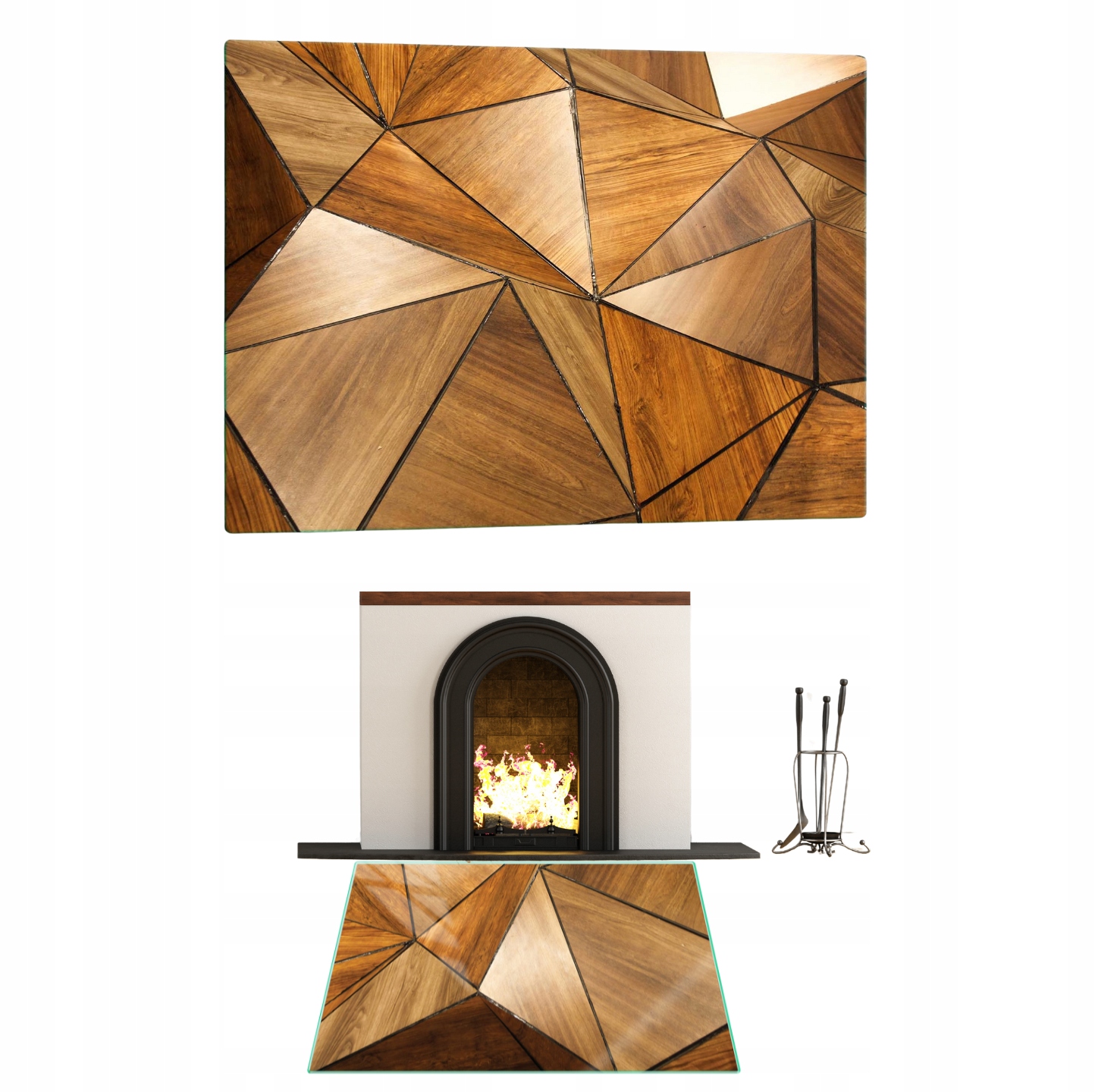 Sklo Pod Krb Tvrzené Sklo Podložka Rozměr 60x52cm Grafika Mozaika