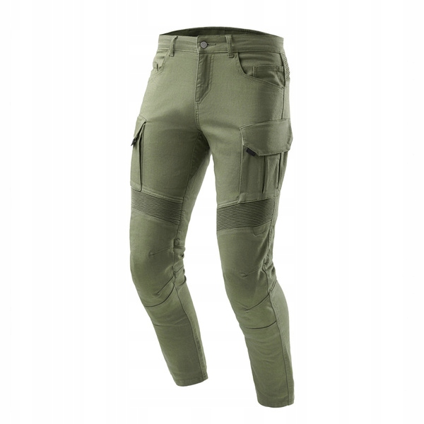 Motocyklové nohavice Jeans Ozone Faster Tapered Fit Olive 38