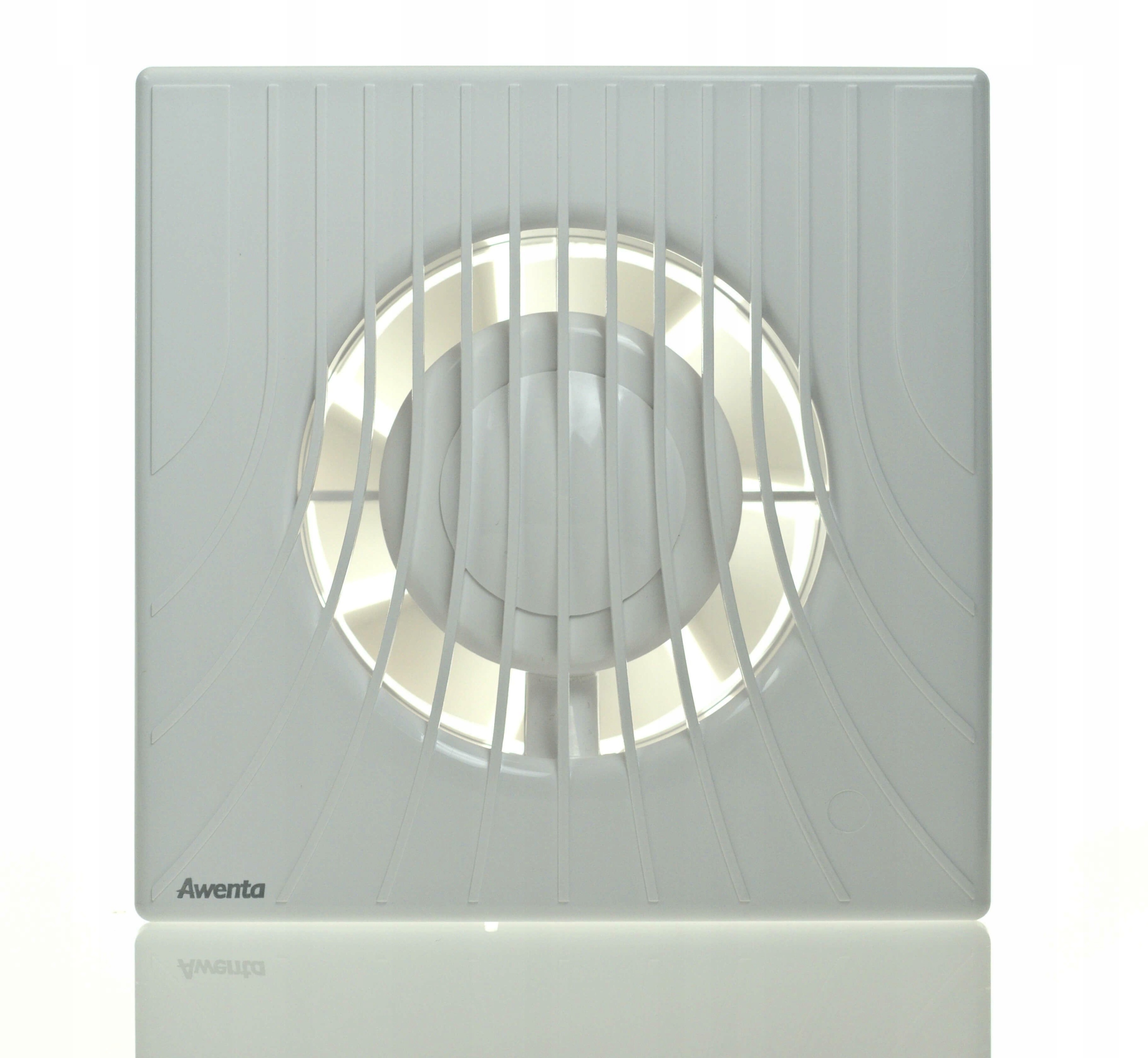 Wentylator wyciągowy łazienkowy fi120 mm z higrostatem i timerem biały