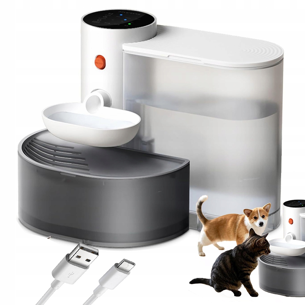 Levně Elektrický Napáječ Fontána Napáječka Pro Kočky Psa Automatická Miska 3L