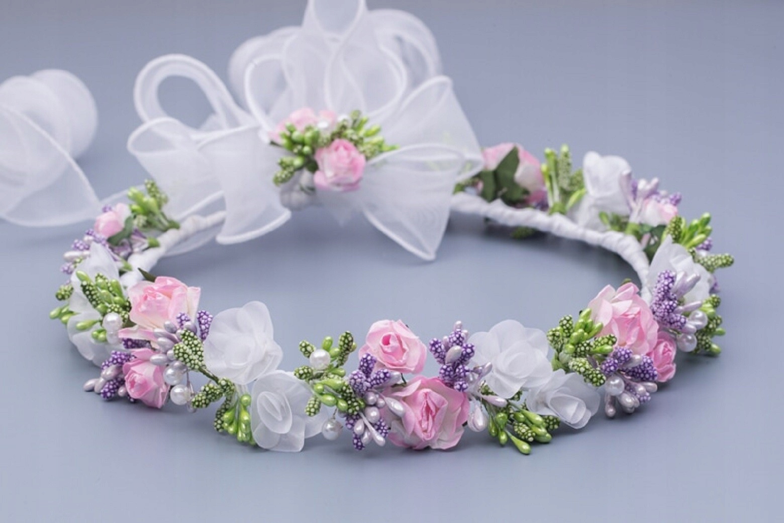 WIANEK komunijny wrzosowy 061