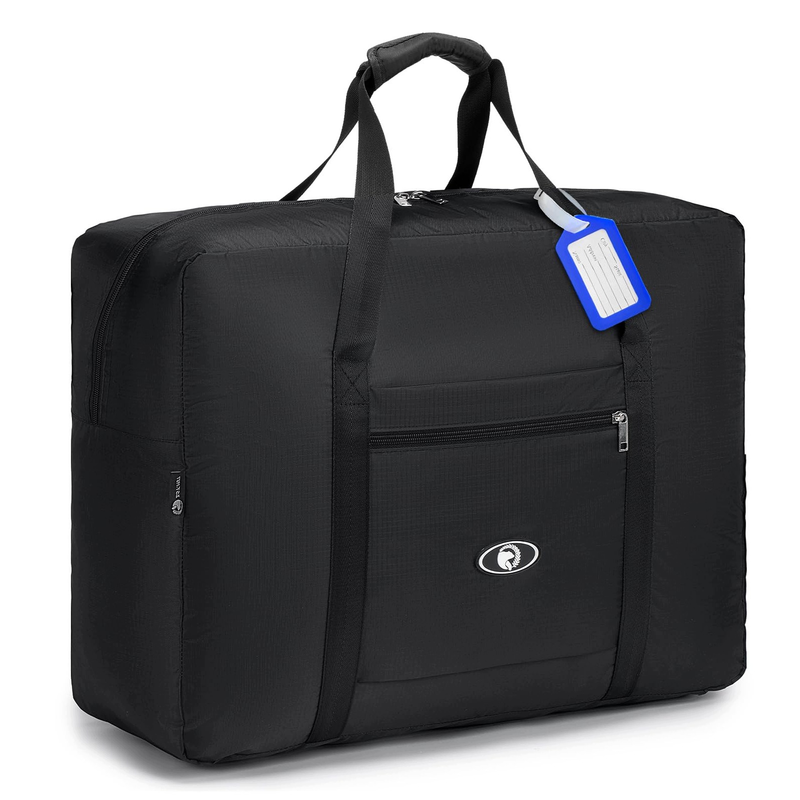 Torba Sportowa Podróżna 55X40X20 CM 45L Czarna Nylon Wodoszczelna