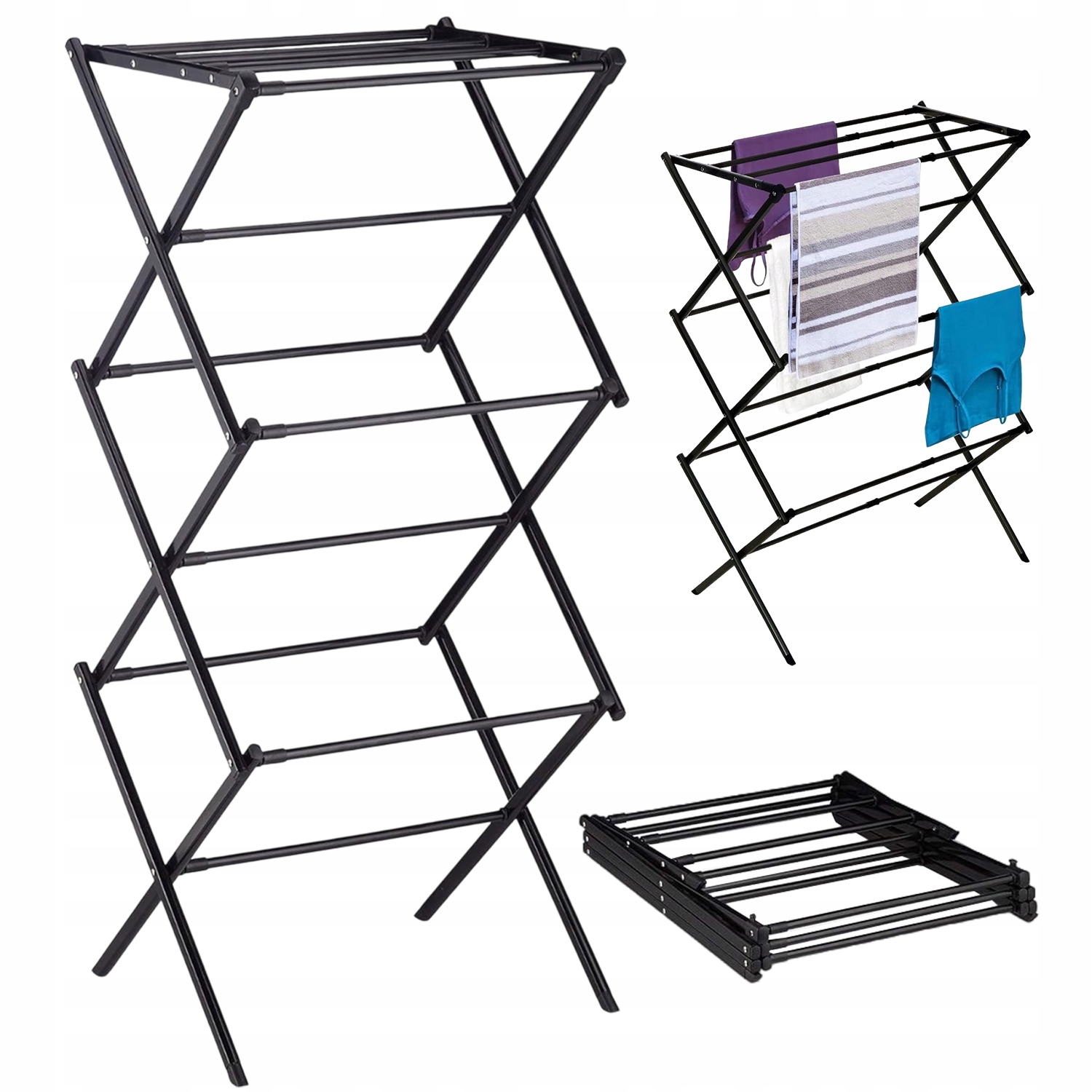 Levně Sušák Na Prádlo 11 Tyčí 6 Úrovní Úspora Místa Stojací