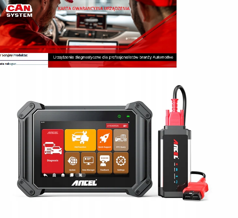 Ancel V6 Pro Bt Hd Těžké 24V 2024 polština Prodejce Sada Kabelů