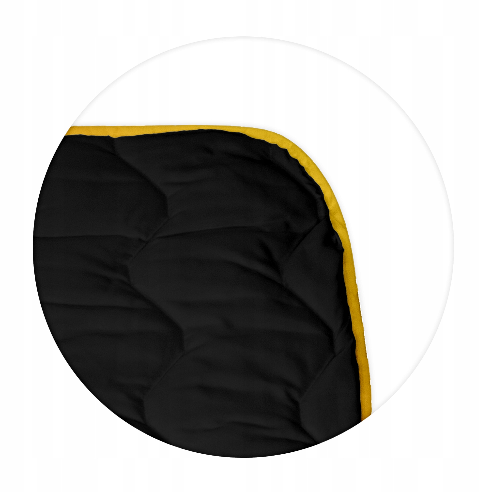 Kołdra 160x200 MIDNIGHT GOLD antyalergiczna CAŁOROCZNA czarna ZŁOTA lamówka Długość (cm) 200