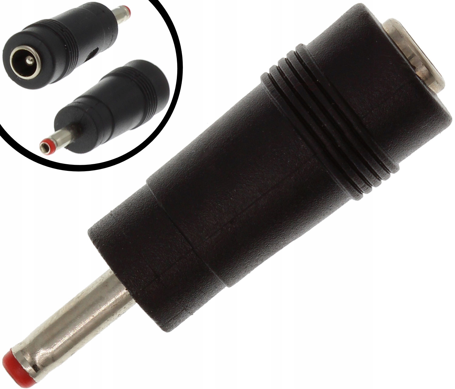 

Adapter Gniazdo DC 5,5x2,1 mm do wtyk 3,5x1,35mm
