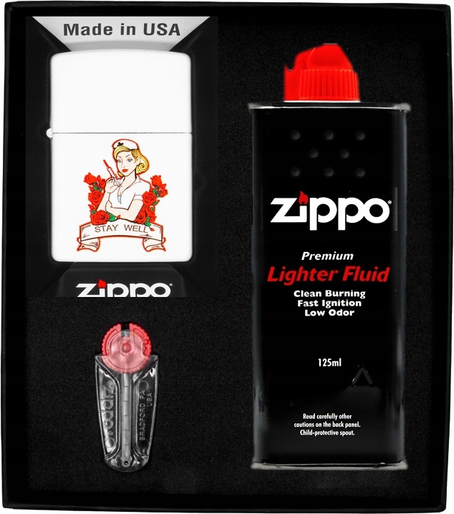 Sada Zippo Zapalovač Tatto Nurse Design Dárkový No1