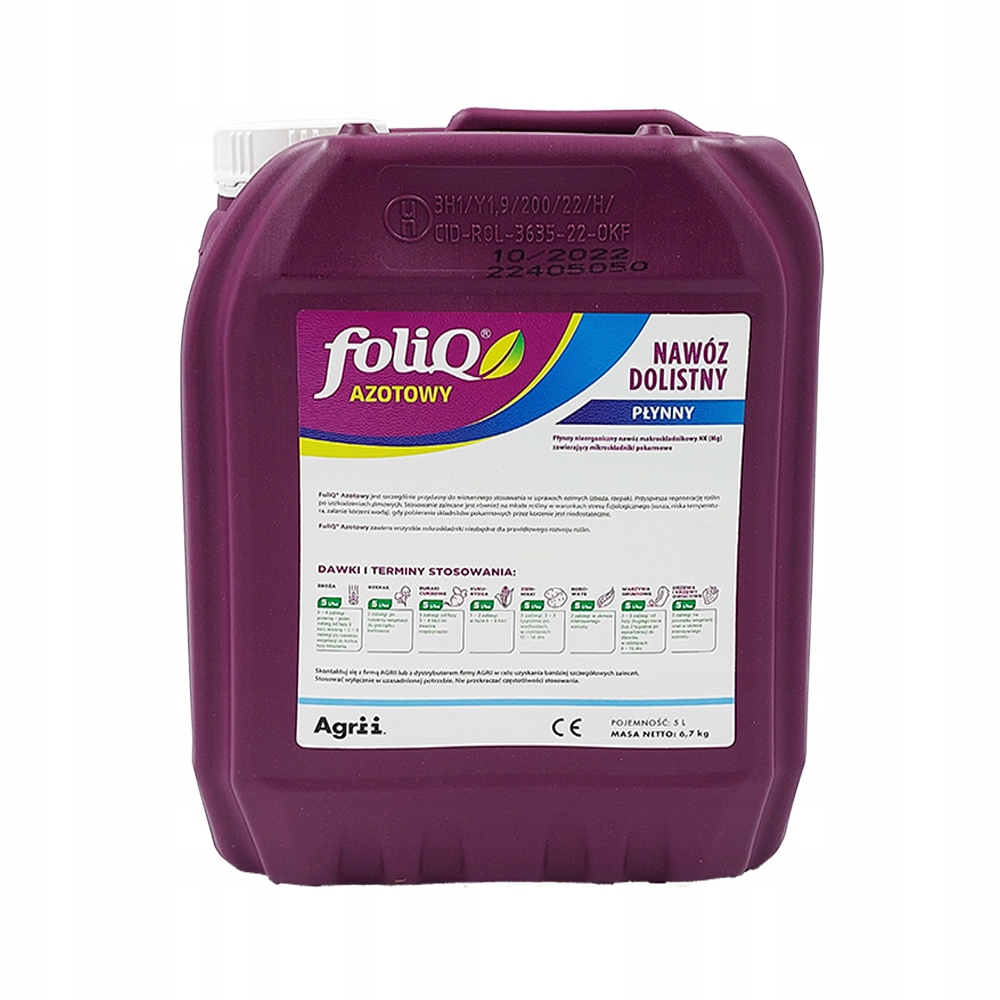 FoliQ 36 nawóz azotowy 5l dolistny na zboża, regeneracja ozimin