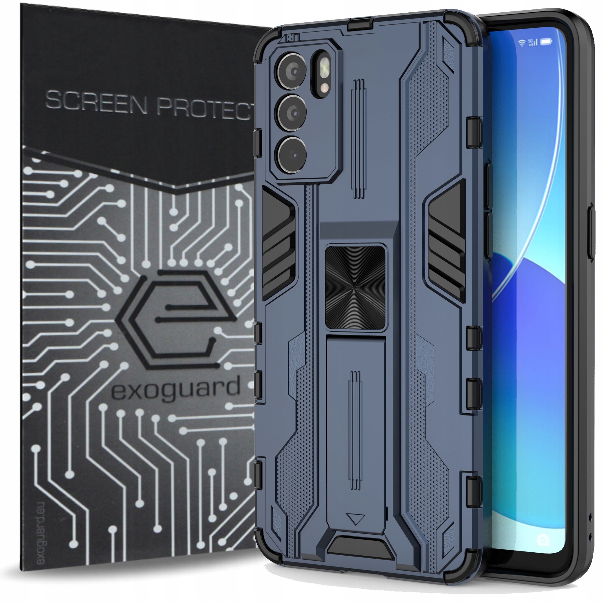 

Case Obudowa Etui Pancerne+szkło do Oppo Reno 6 5G