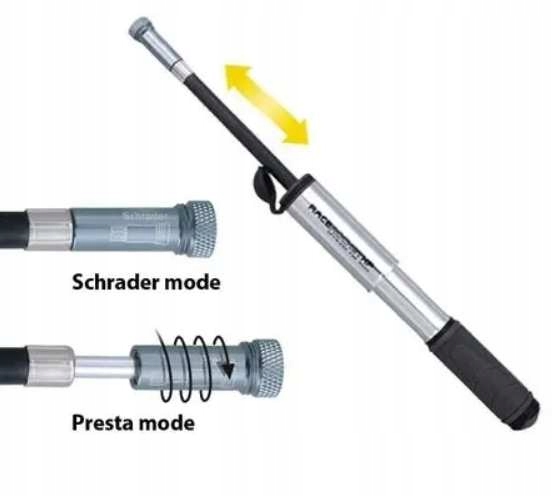 Topeak Racerocket Hp Silver Pumpička pro cyklistiku 120 psi