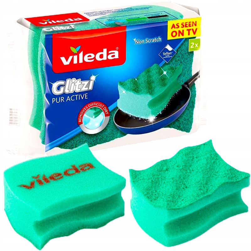 

Vileda Zmywak Gąbka Do Garnków Myjka Teflon 2SZT
