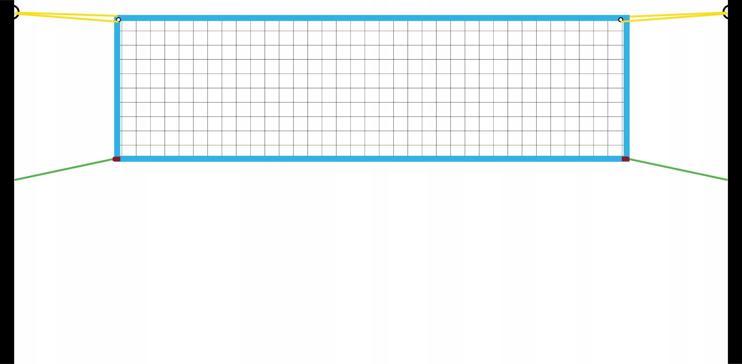 SIATKA DO SIATKÓWKI WZMOCNIONA OBSZYTA Z 4 STRON Grubość 3 mm