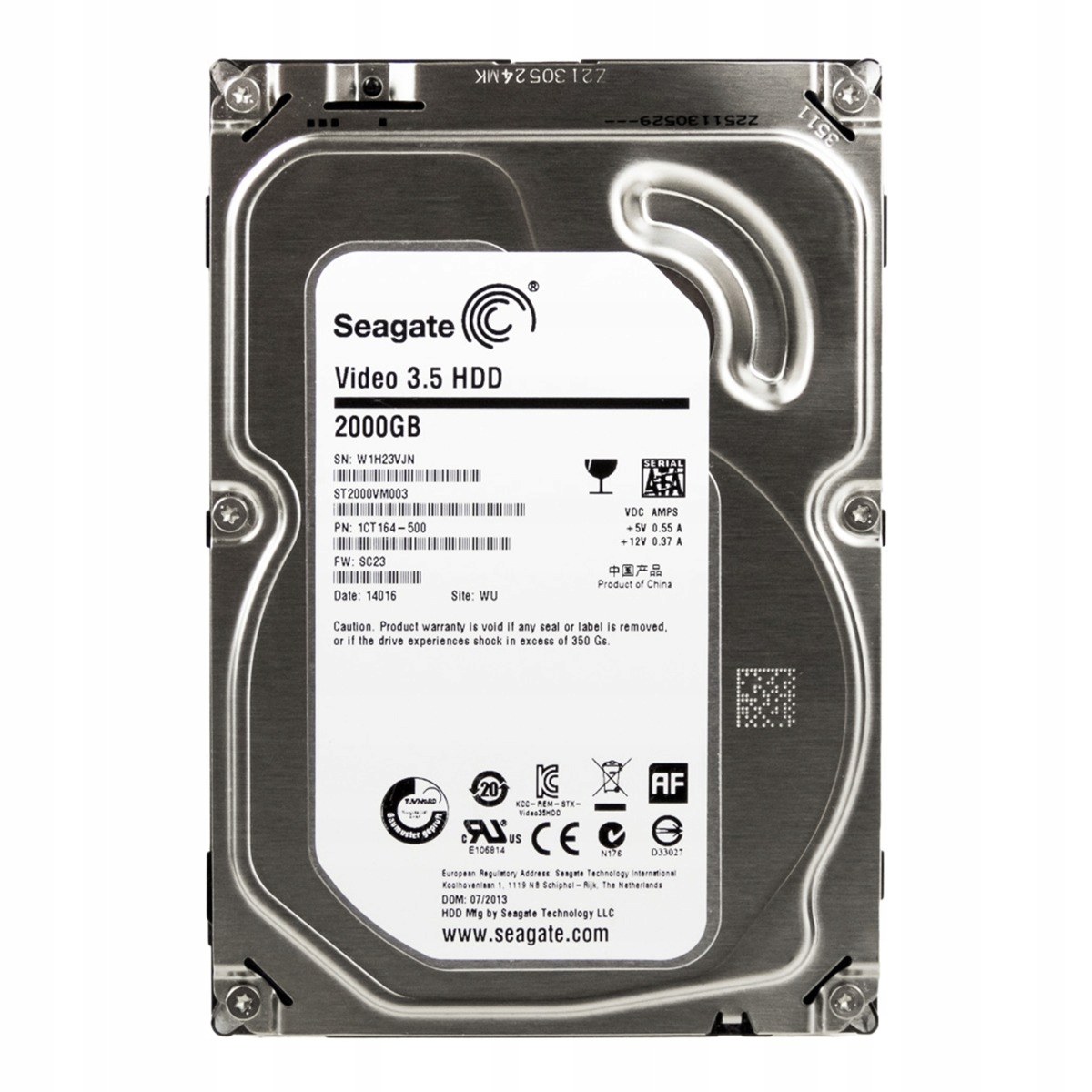 Seagate Video 3.5 Hdd 2TB 5.9K 64MB Sata III 3.5'' ST2000VM003