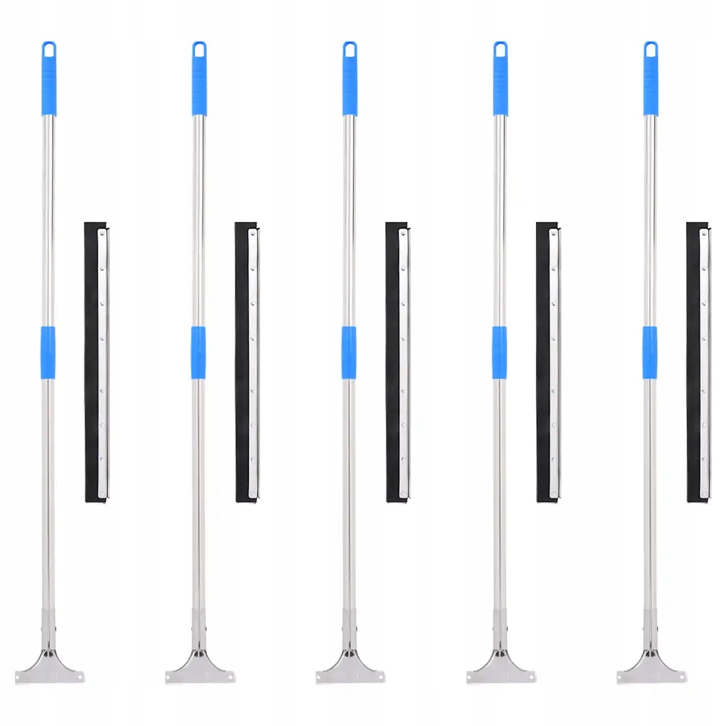 Levně Stěrky na podlahu hlavy 5 ks 55 x 122,5 cm ocel a guma