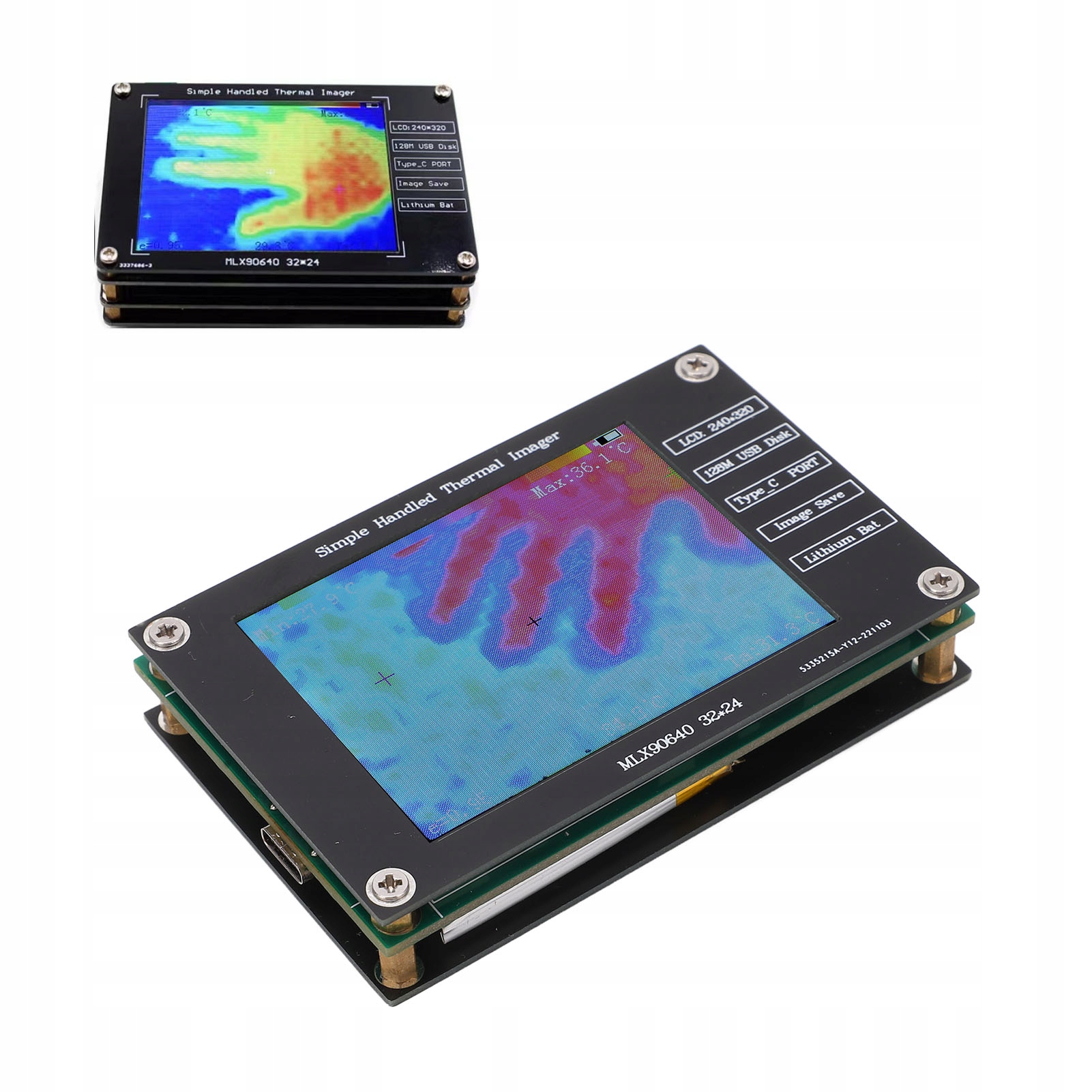 Termovizní Kamera Na Infračervený LCD 320x240 Termovize -40 +300°C